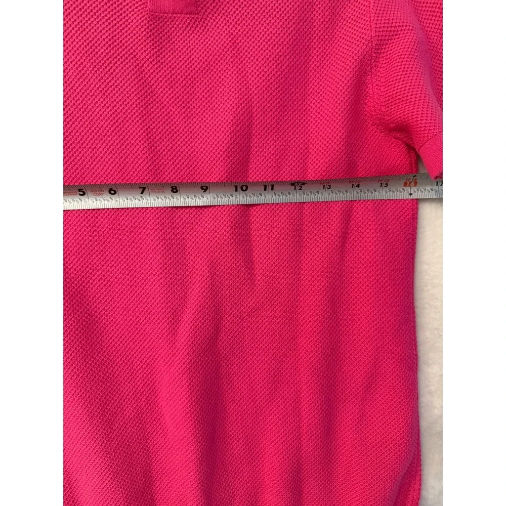 J. Crew Pink Textured Cotton Knit Sweater Top Women Striped Collar AW366 SP22
